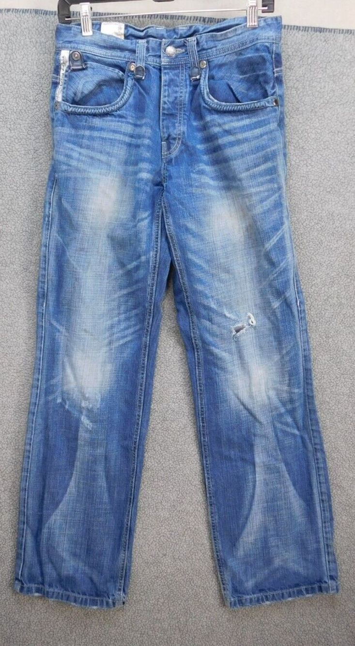 Parish Women's 30 Blue Denim Casual Straight Leg Jeans